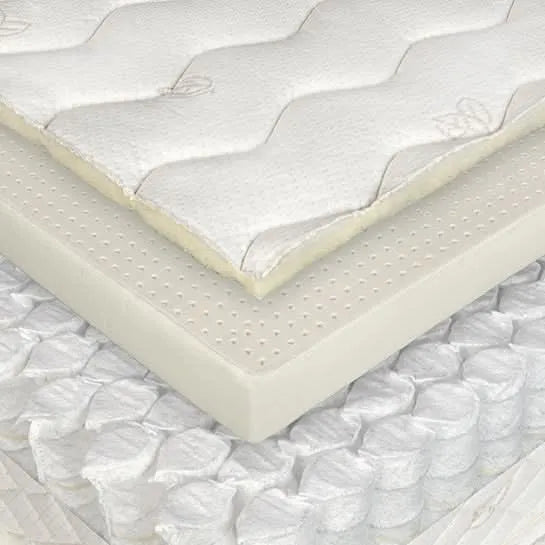 Organic cotton, French wool, 2" of 100% natural Vita Talalay latex + honeycomb nested European pocket springs make up our Malmö Hybrid mattress