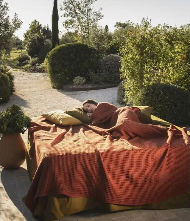 Nuage blanket in Cannelle by Brun de Vian-Tiran. Available in Canada & USA @ TMASC