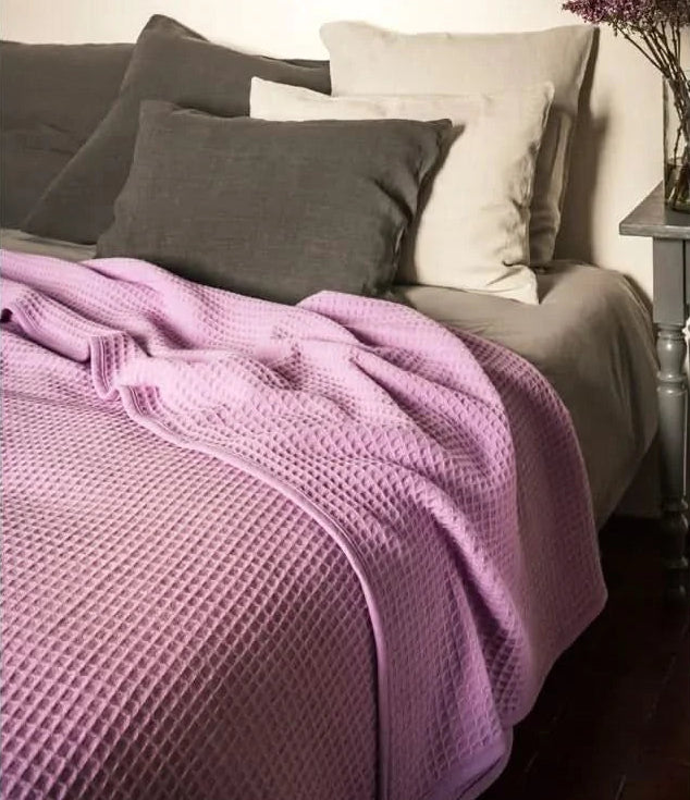 Nuage blanket in Glycine by Brun de Vian-Tiran. Available in Canada & USA @ TMASC