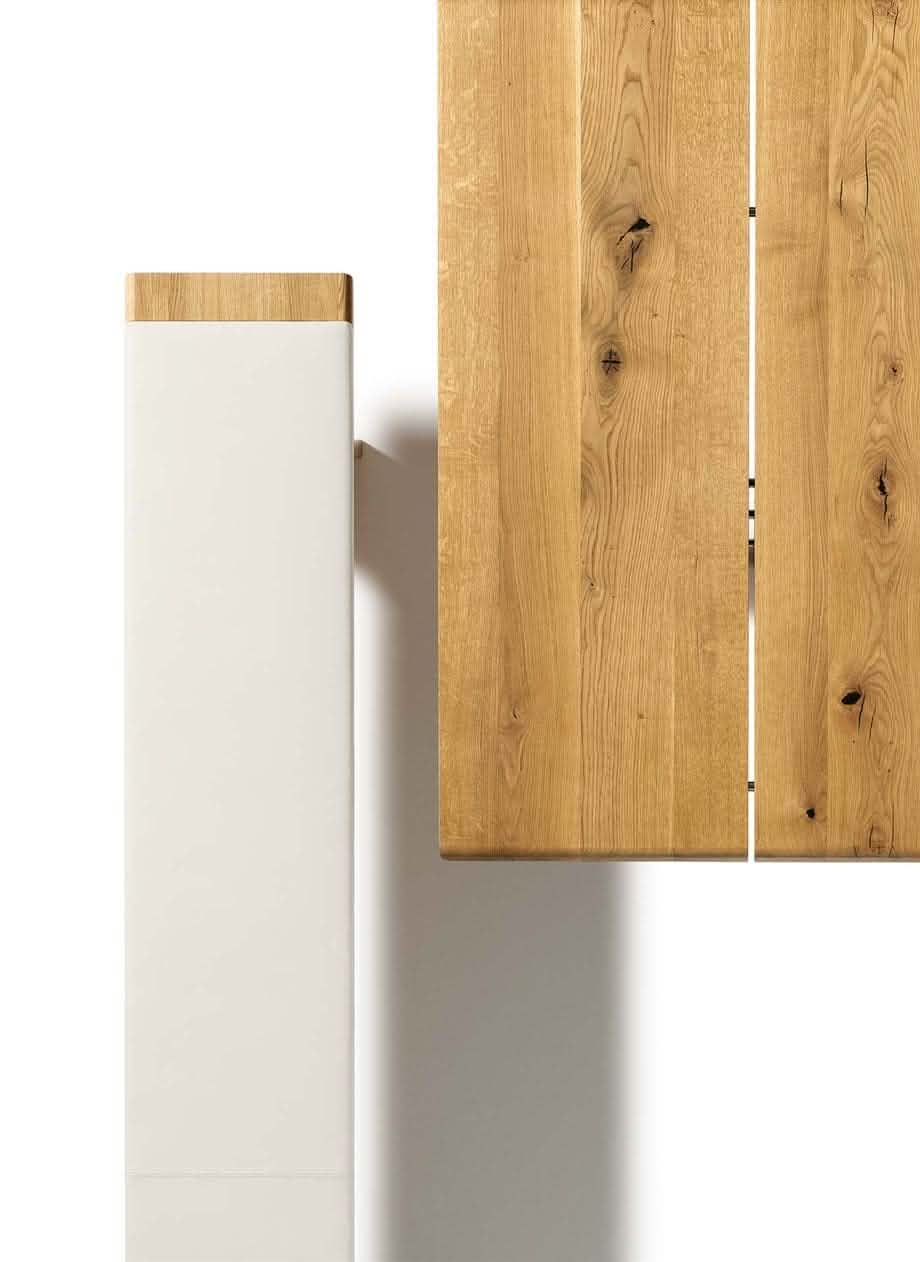 TEAM 7 nox dining benches. photo: TEAM 7 - Available in Canada form The Mattress & Sleep Co.