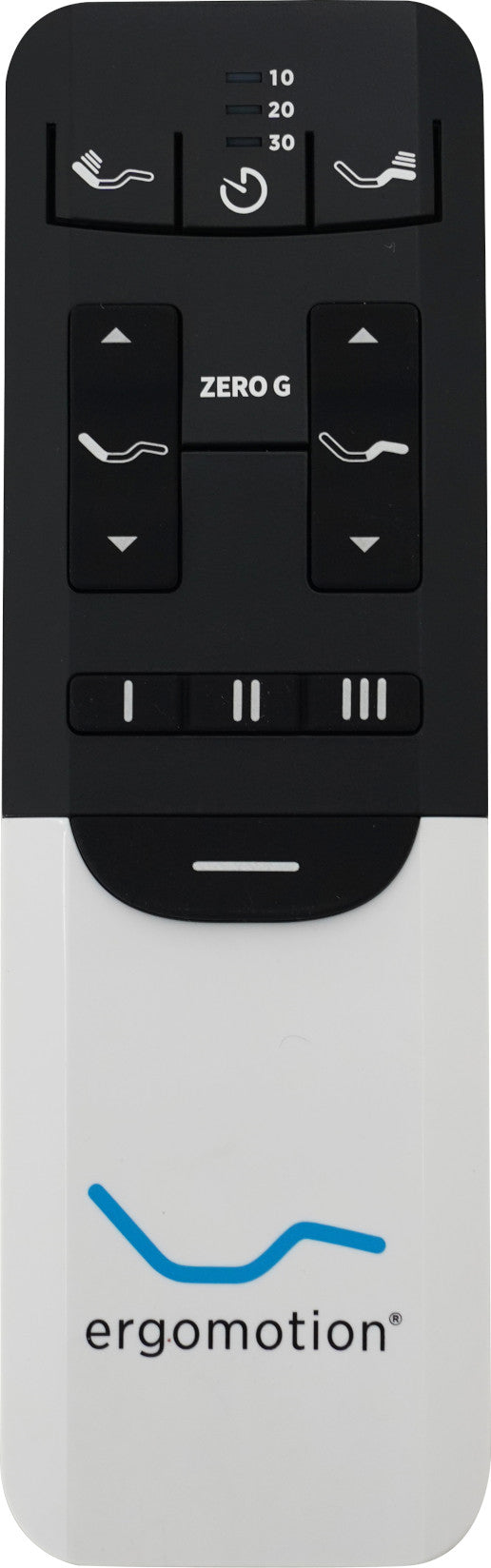 The remote features backlit buttons for easy viewing at night.