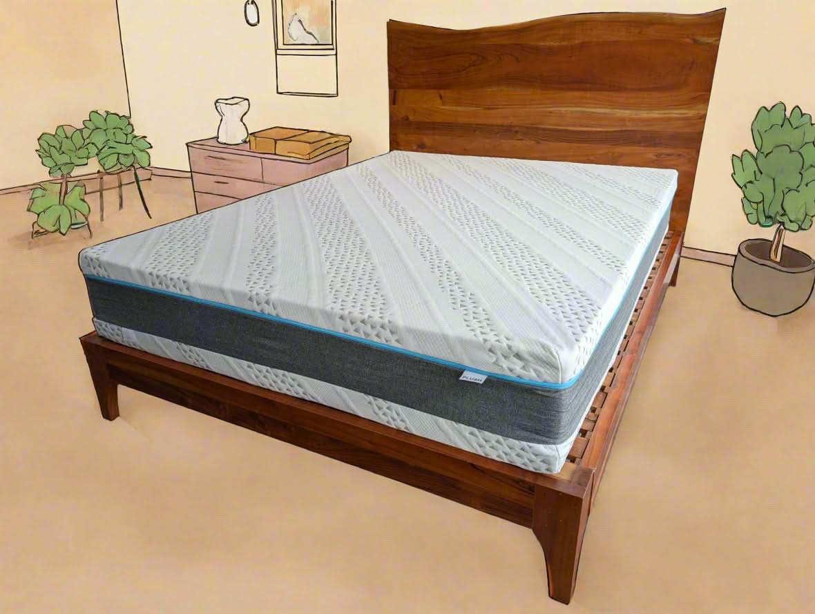 FLIP Mattress - Plush (soft) primary sleep surface shown here. The Plush side is finished with 2" of Canadian charcoal-infused memory foam.