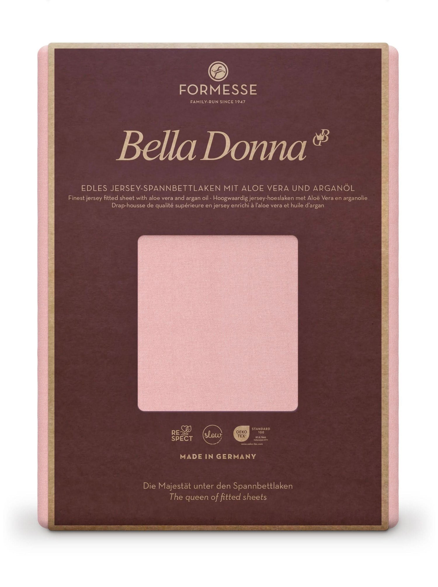 Formesse Bella Donna fitted sheets are sustainably packaged