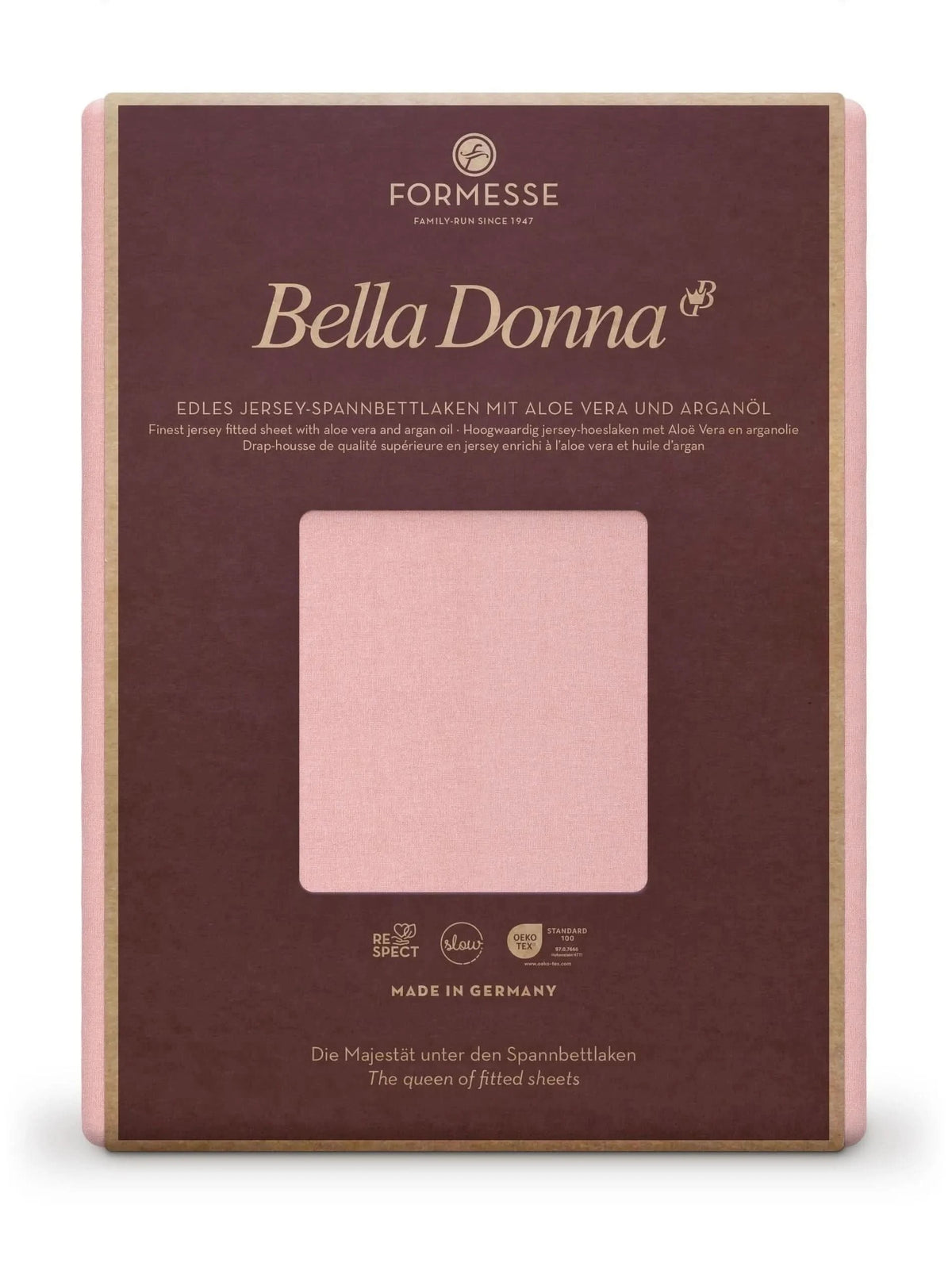 Formesse Bella Donna fitted sheets are sustainably packaged