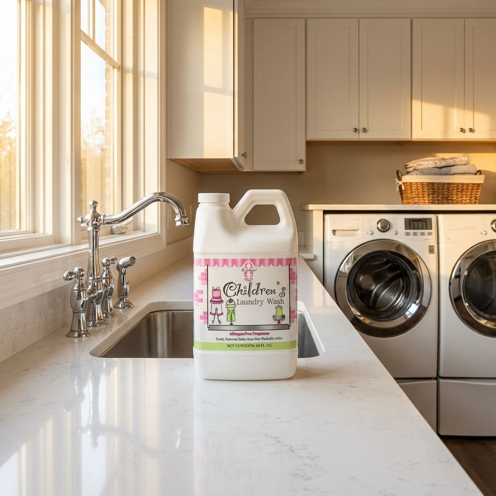 The allergen-free formula of our laundry wash has a very subtle baby powder scent
