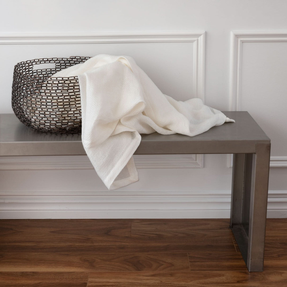100% linen honeycomb weave throw blankets