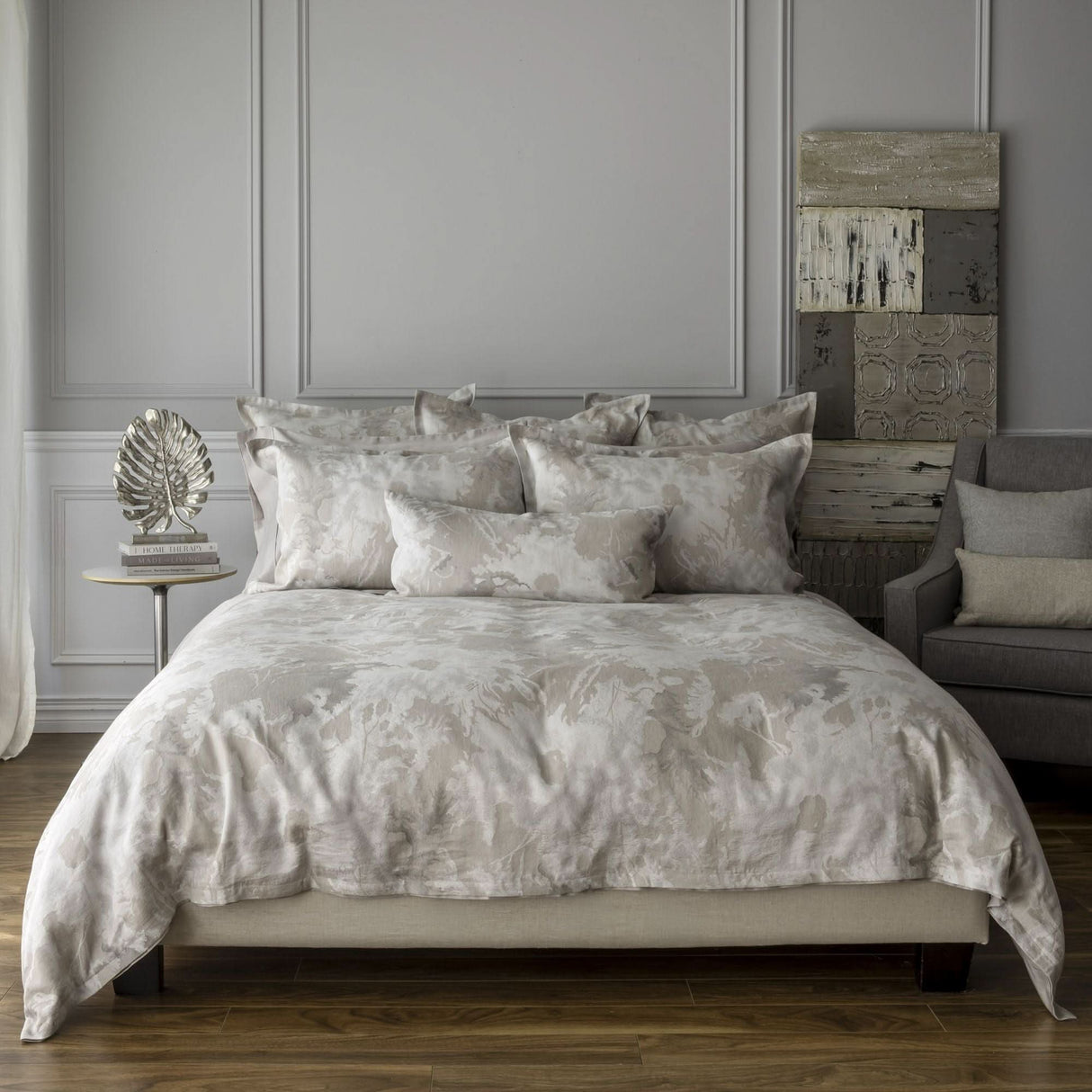 St Genève Blossom Duvet Cover in Oyster colourway