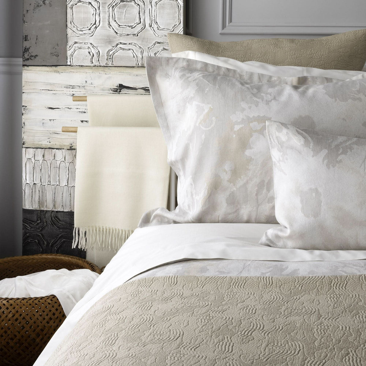 St Genève Blossom Duvet Cover in Parchment colourway