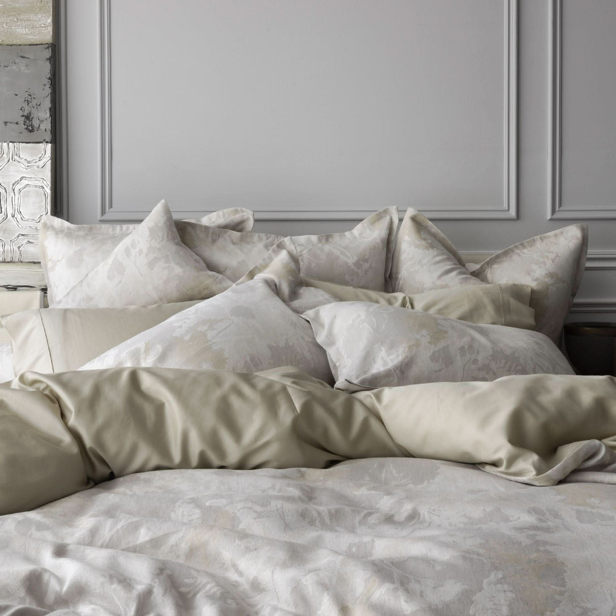 St Genève Blossom Duvet Cover in Parchment colourway
