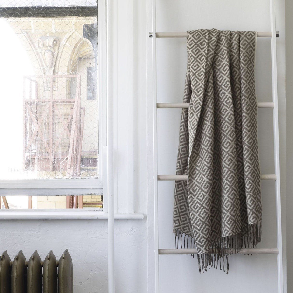St Genève Bruno Throw in Almond colourway