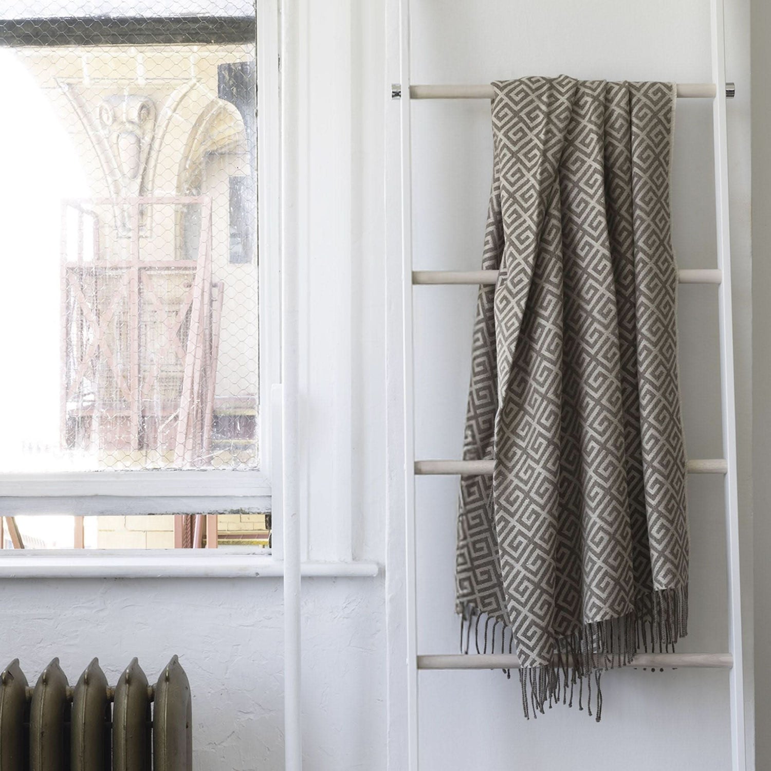 St Genève Bruno Throw in Almond colourway