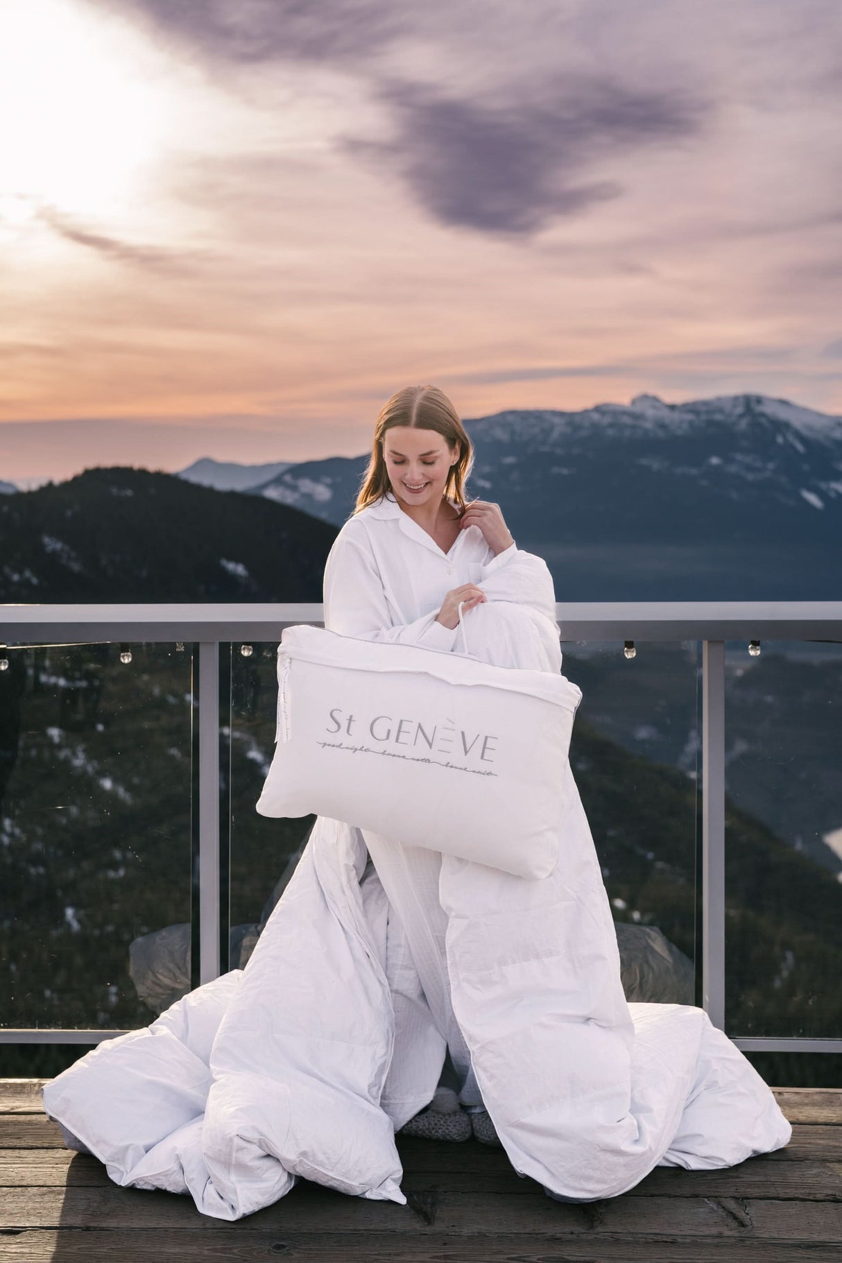 St Genève down-filled duvets and pillows are handcrafted in Canada