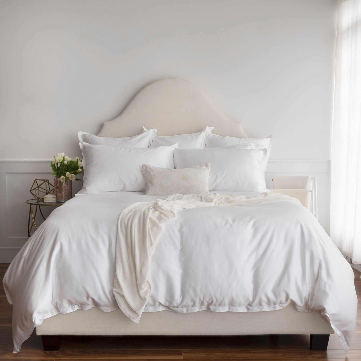 Cora is a gorgeous 100% MicroModal sateen in solid white