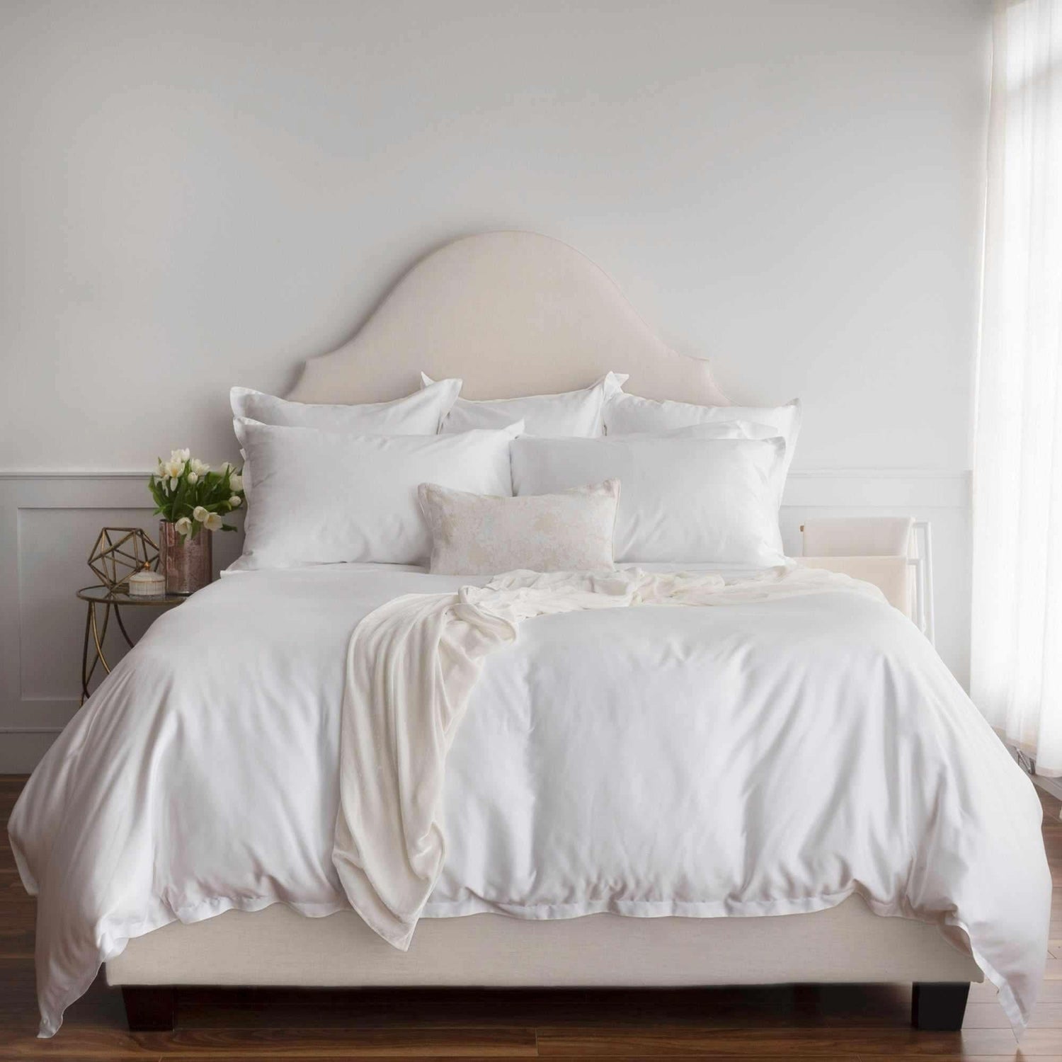 Cora is a gorgeous 100% MicroModal sateen in solid white