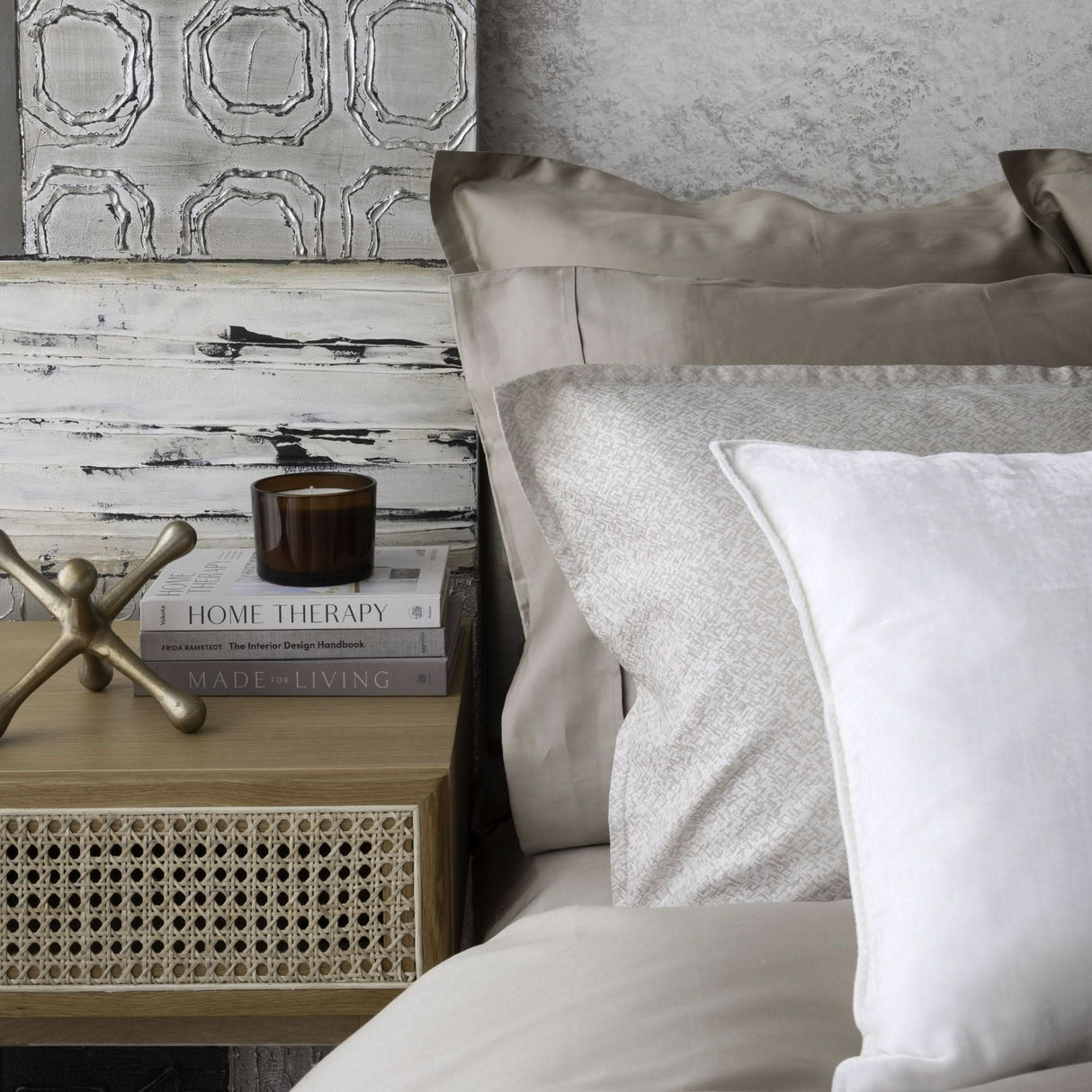 St Genève Rio Duvet Cover in Pearl colourway