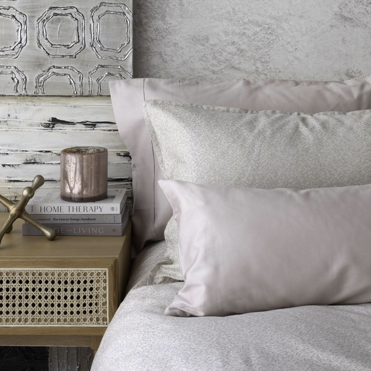 St Genève Rio Duvet Cover in Pearl colourway