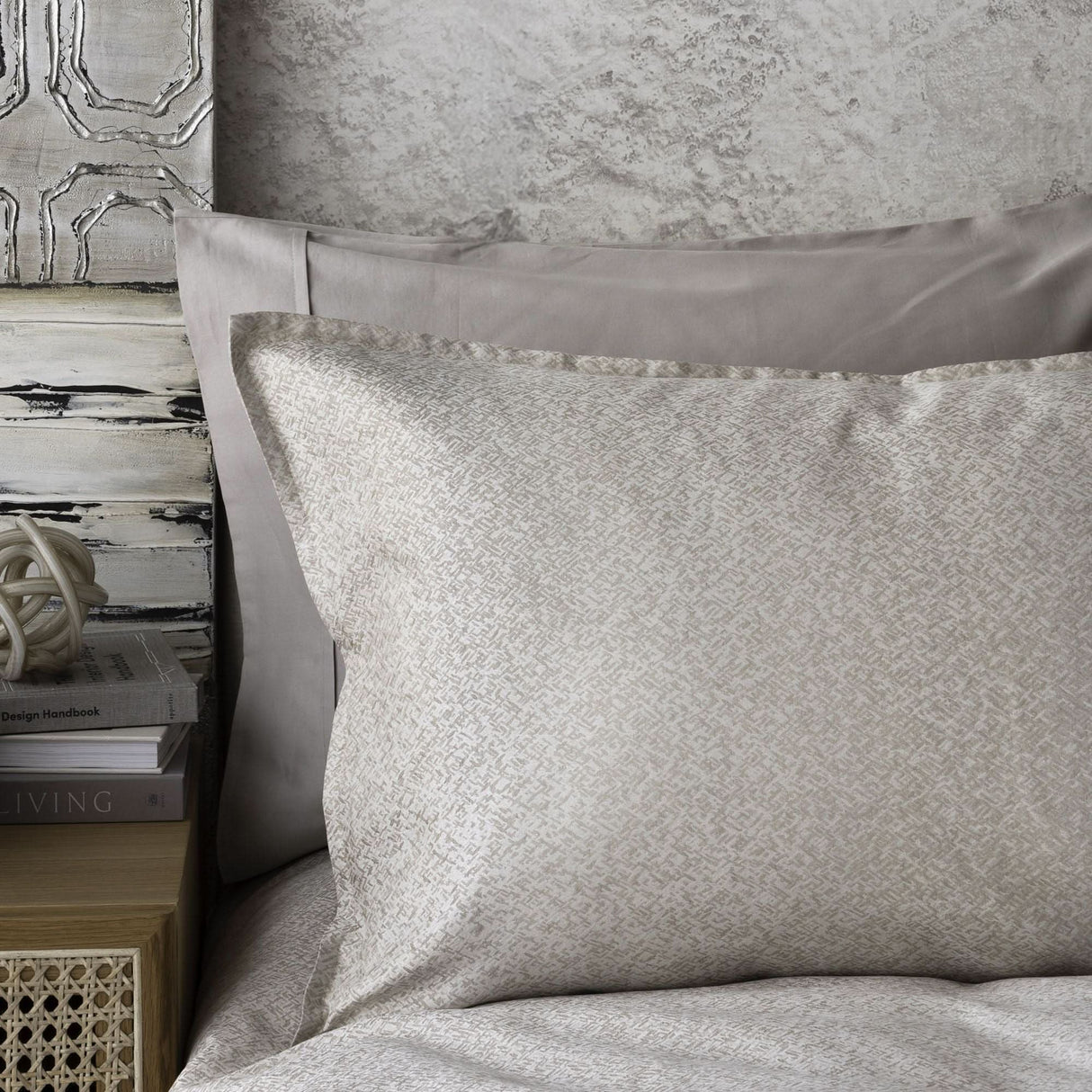St Genève Rio Duvet Cover in Pearl colourway