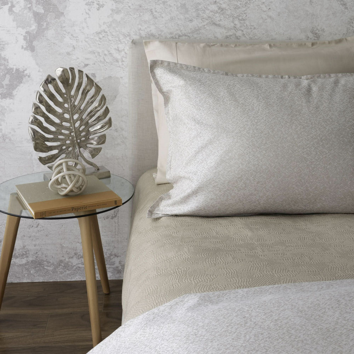 St Genève Rio Duvet Cover in Pearl colourway