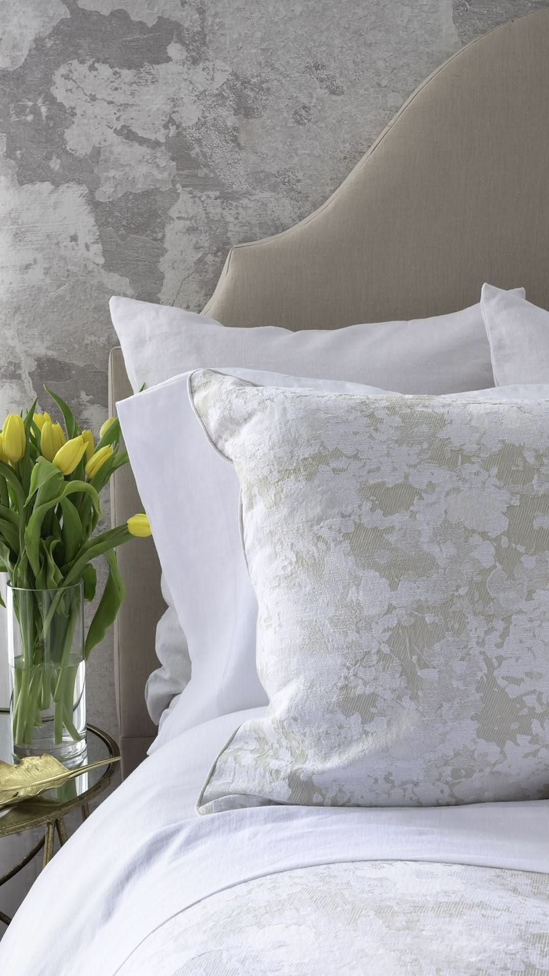 St Genève Sakura Duvet Cover in Parchment colourway