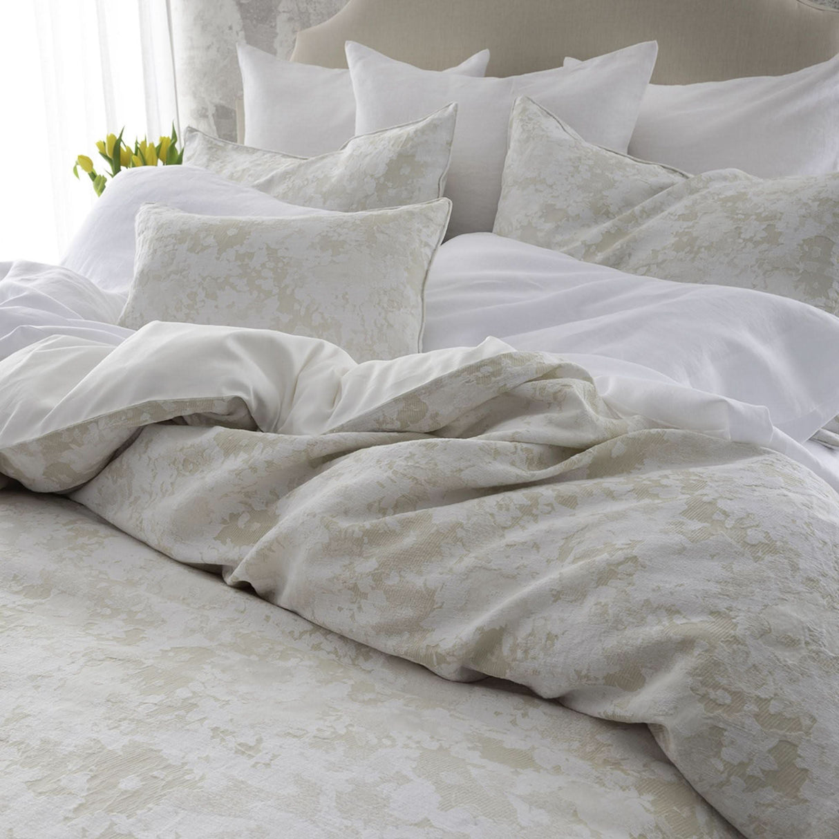 St Genève Sakura Duvet Cover in Parchment colourway