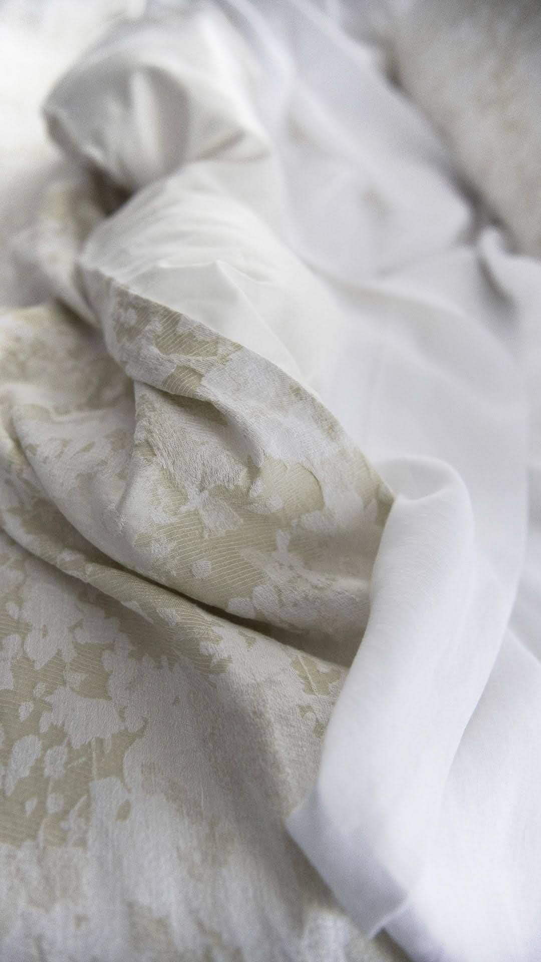 St Genève Sakura Duvet Cover in Parchment colourway