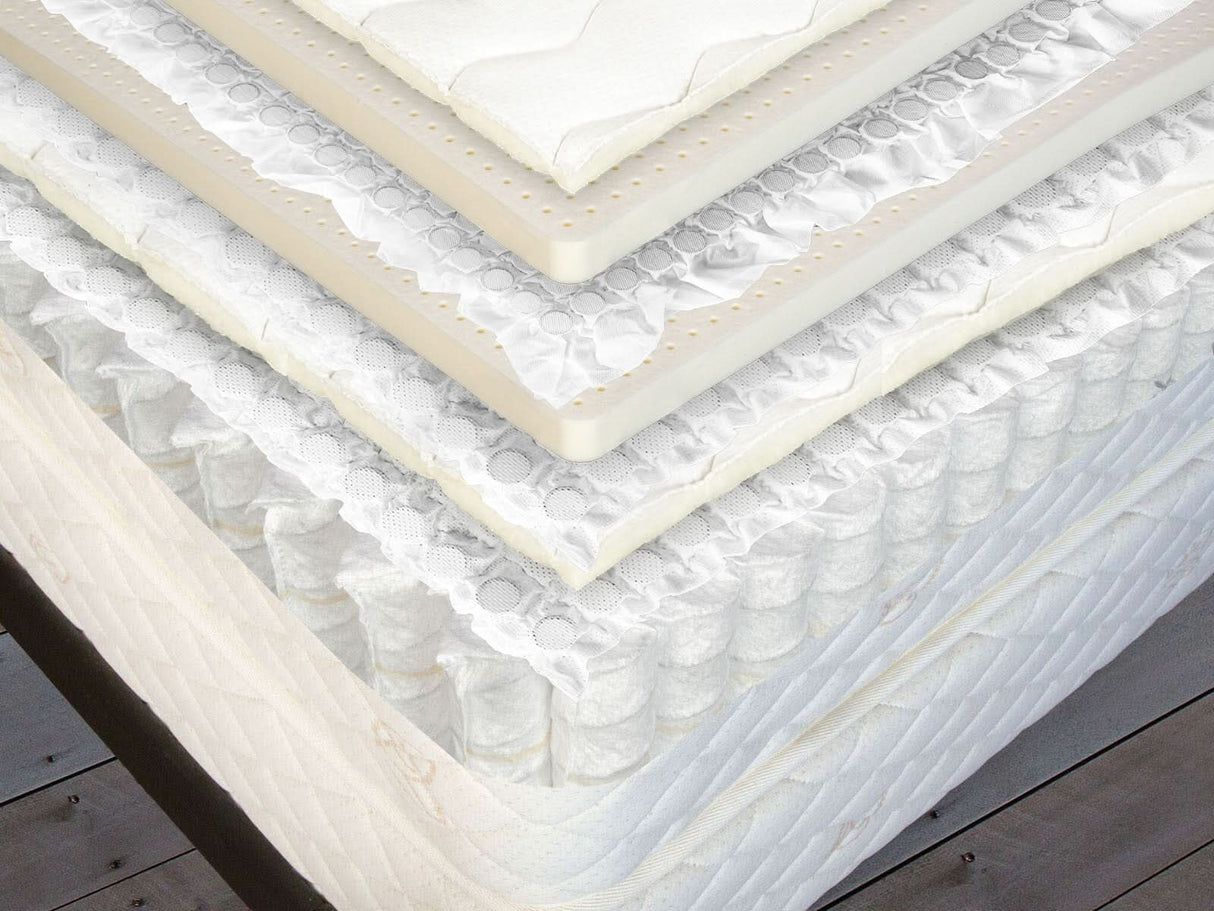 4 layers of pocket coils, 3 layers of 100% natural Vita Talalay latex, pure French wool and organic knit cotton make up what is possibly one of the best hybrid mattresses available today
