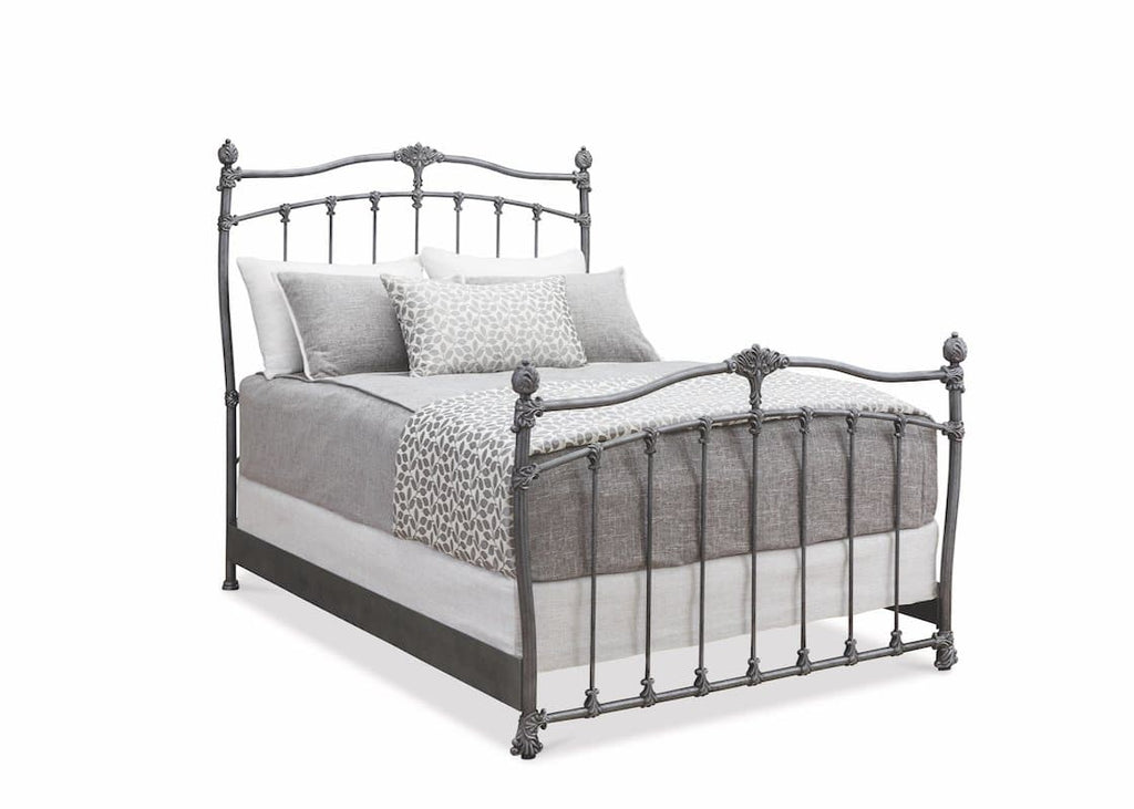 Merrick Bed in Silver Bisque metal finish