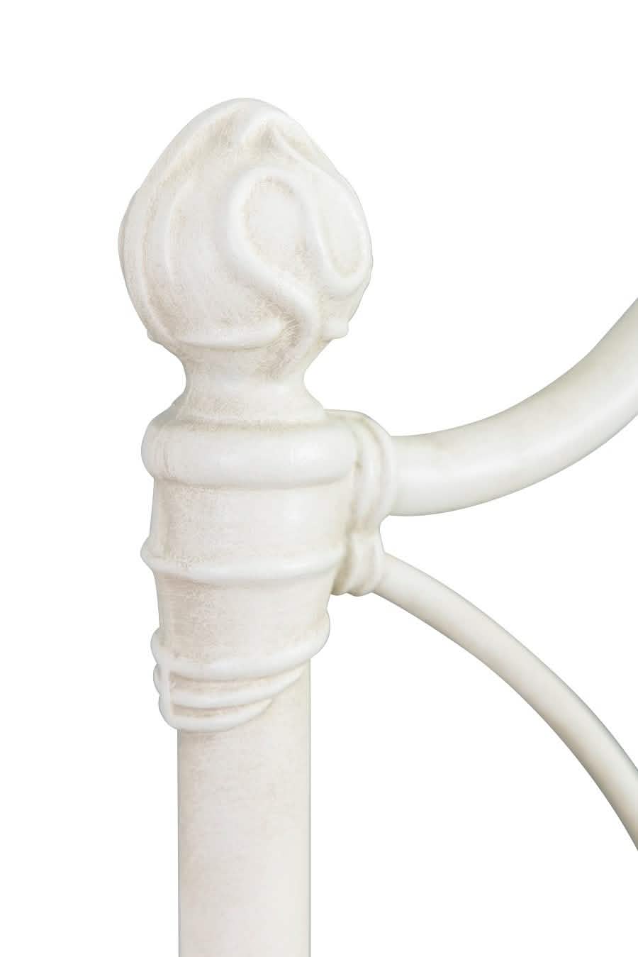 Morsley Bed in Rustic Ivory metal finish