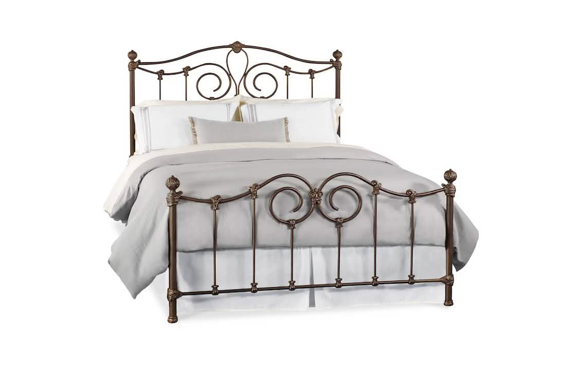 Olympia Bed in Copper Bisque metal finish