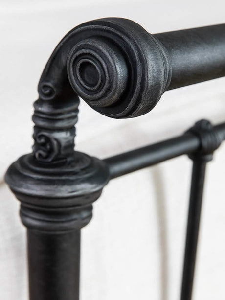 Sheffield Bed in Aged Iron metal finish