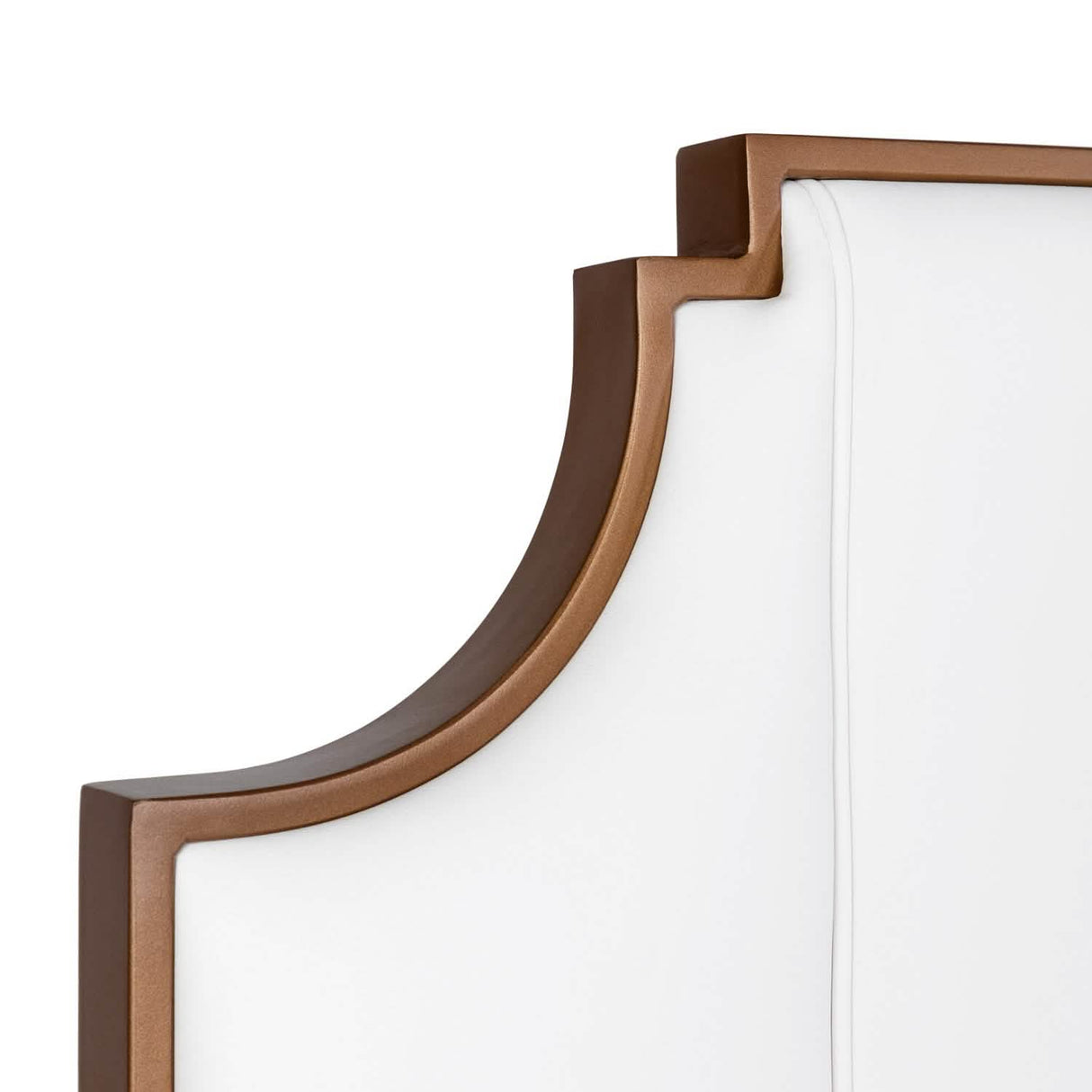 Spencer Bed in Opaque Copper metal finish & Aspen Pure White vinyl