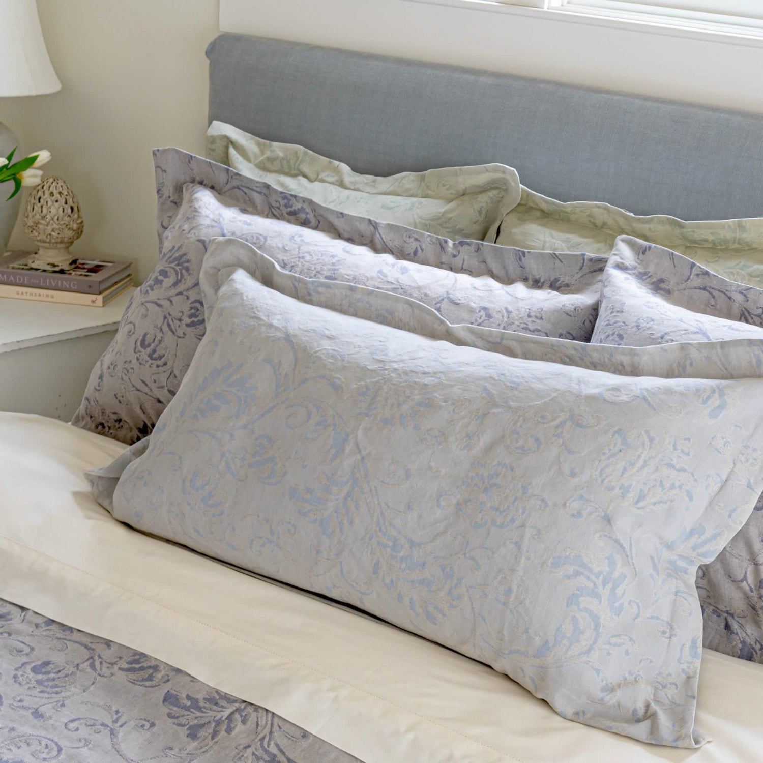 Willow Alice Blue (front), Lapis (middle), Pistachio (back)