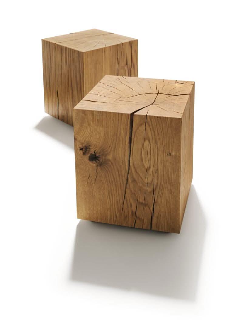 TEAM 7 natural oak block table. photo: TEAM 7 - Available in Canada at The Mattress & Sleep Co.