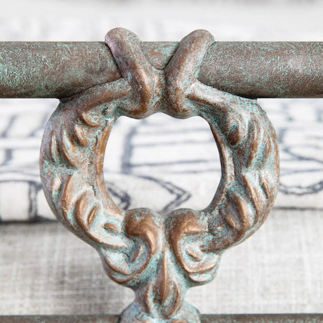 Wellington Bed in Textured Copper Moss metal finish
