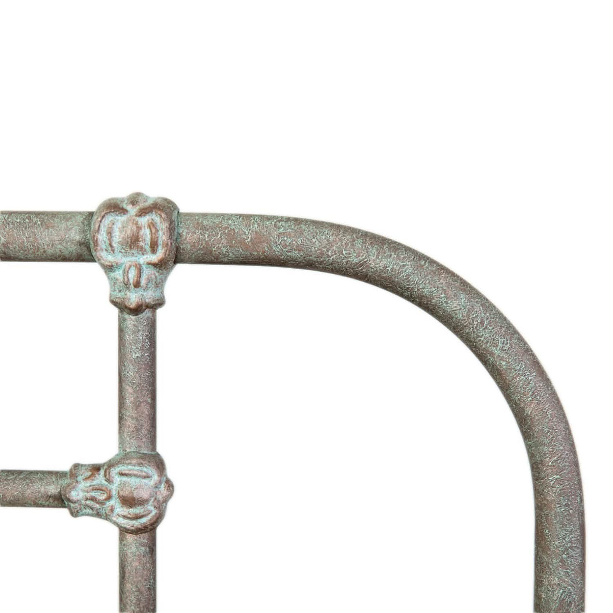 Wellington Bed in Textured Copper Moss metal finish