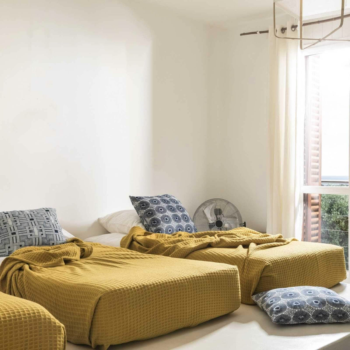 Nuage Blanket in Moutarde by Brun de Vian-Tiran of France @ TMASC in Canada