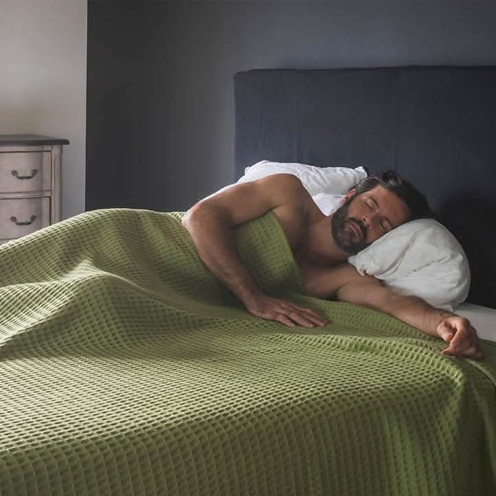 Nuage Blanket in Olive by Brun de Vian-Tiran of France @ TMASC in Canada