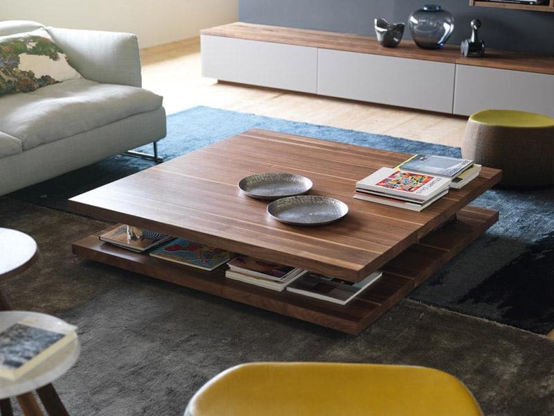 TEAM 7 c3 coffee table in walnut. photo: TEAM 7. Available in Canada from The Mattress & Sleep Co.