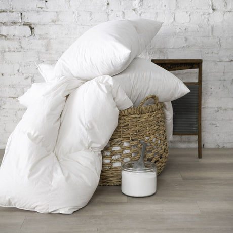 Genuine European Baffle Box Goose Down Duvets, Made in Canada by St Geneve