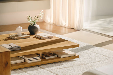 TEAM 7 c3 coffee table in natural oak. photo: TEAM 7 - Available in Canada at The Mattress & Sleep Co.
