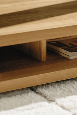 TEAM 7 c3 coffee table in natural oak. photo: TEAM 7 - Available in Canada at The Mattress & Sleep Co.