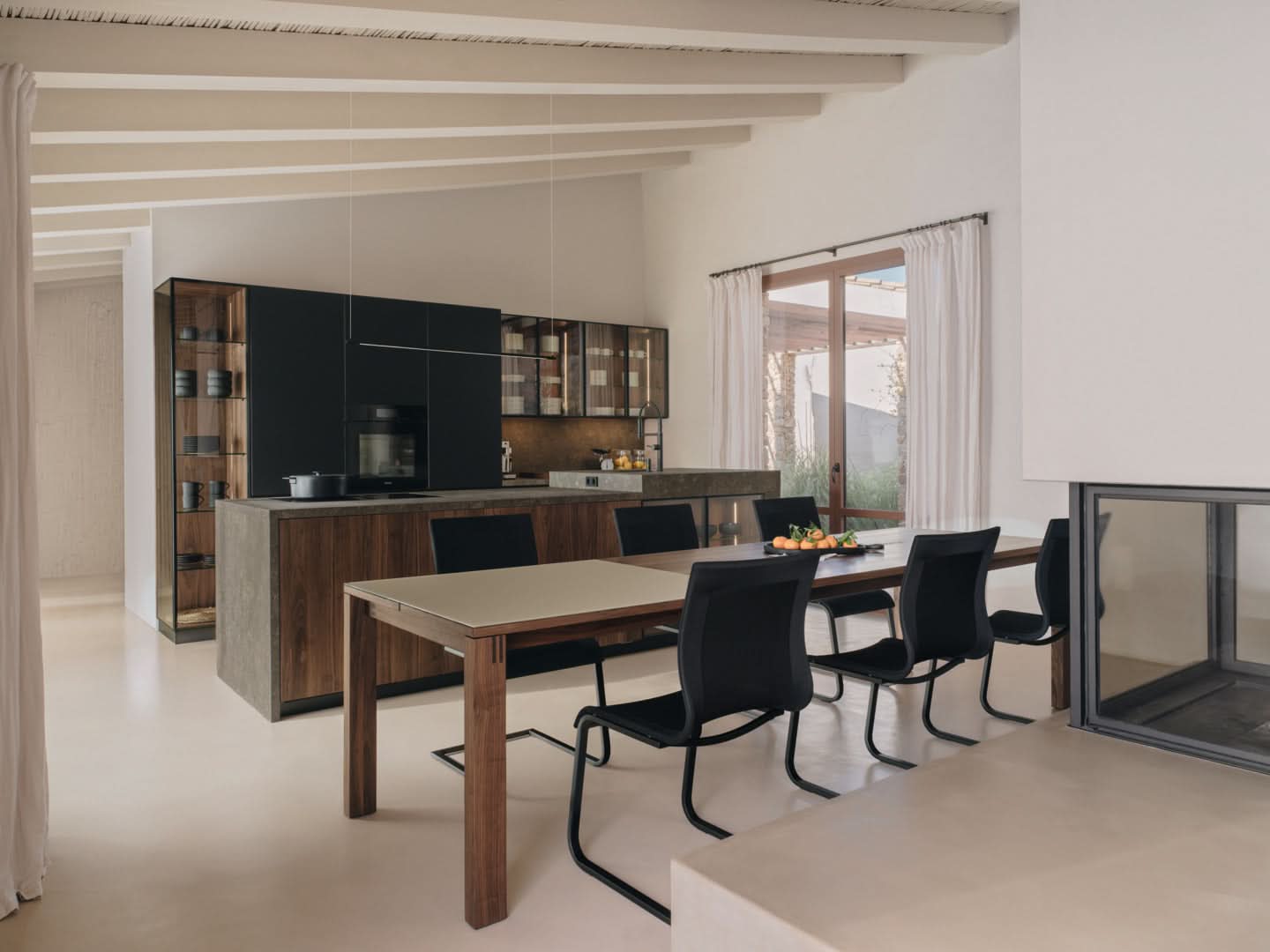 TEAM 7 magnum table in walnut. photo: TEAM 7 - Available in Canada at The Mattress & Sleep Co.