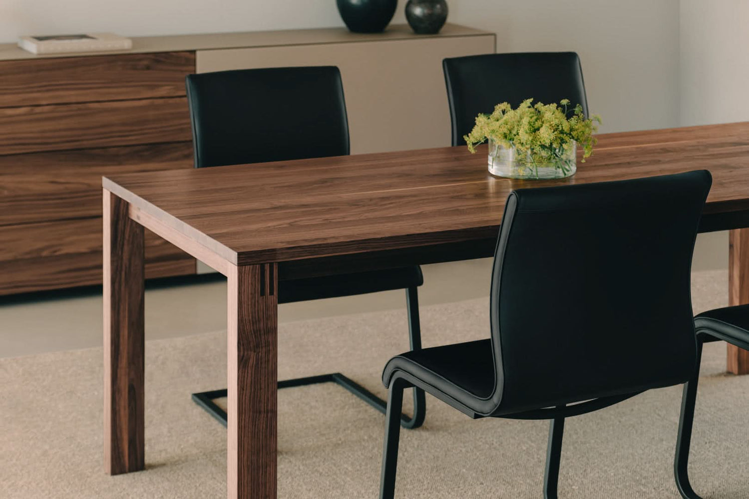 TEAM 7 magnum table in walnut. photo: TEAM 7 - Available in Canada at The Mattress & Sleep Co.
