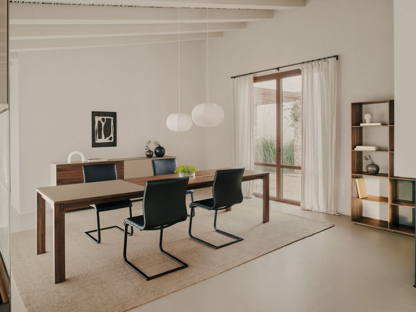 TEAM 7 magnum table in walnut. photo: TEAM 7 - Available in Canada at The Mattress & Sleep Co.