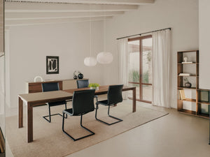 TEAM 7 magnum table in walnut. photo: TEAM 7 - Available in Canada at The Mattress & Sleep Co.