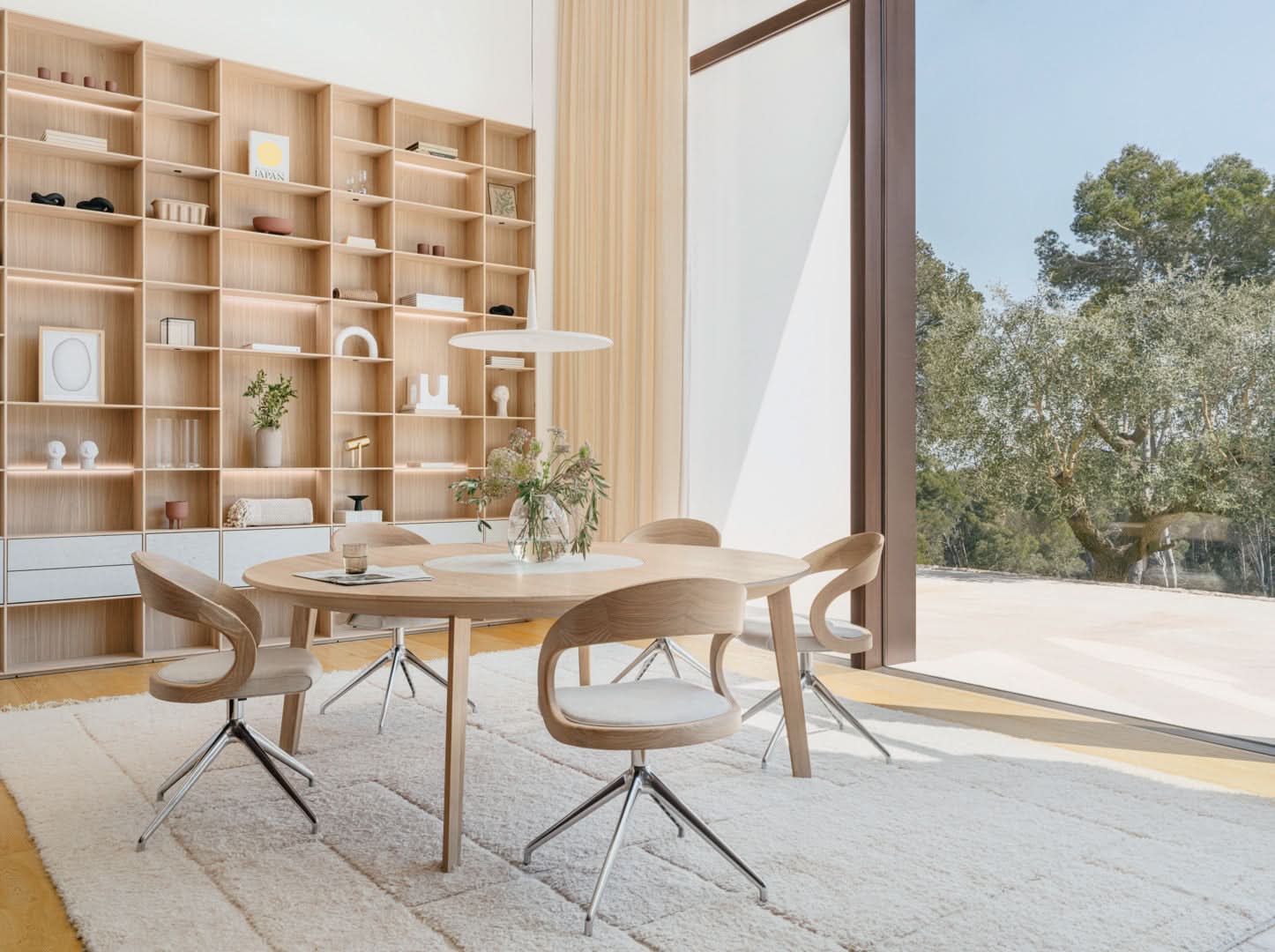 TEAM 7 miró table in white oil oak. photo: TEAM 7 - Available in Canada at The Mattress & Sleep Co.