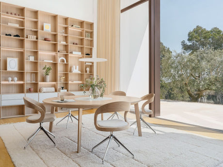 TEAM 7 miró table in white oil oak. photo: TEAM 7 - Available in Canada at The Mattress & Sleep Co.