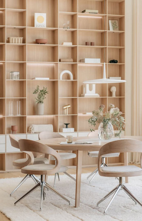 TEAM 7 miró table in white oil oak. photo: TEAM 7 - Available in Canada at The Mattress & Sleep Co.
