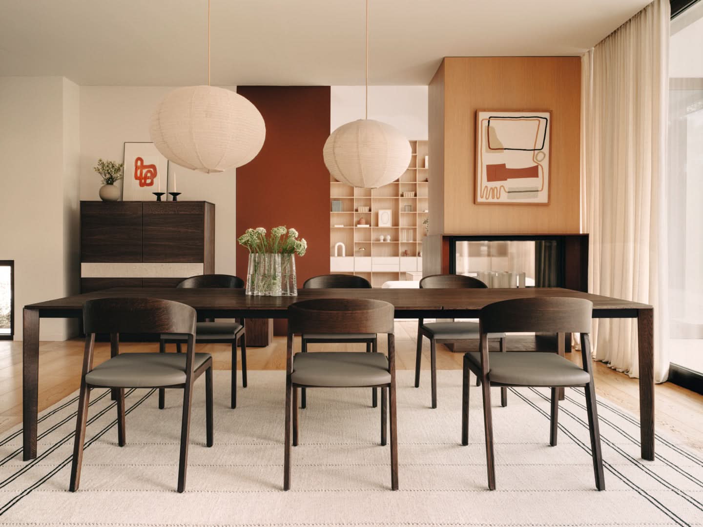 TEAM 7 tak table in smoked oak. photo: TEAM 7 - Available in Canada at The Mattress & Sleep Co.