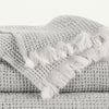 A&H Bees Towels in 992 Platinum